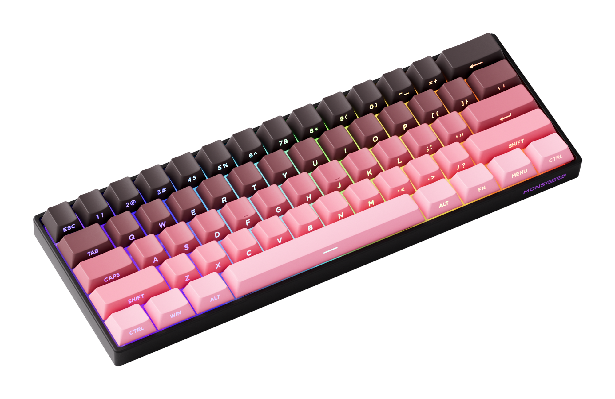 FUN60 Black Pink Gradient HE Keyboard 1