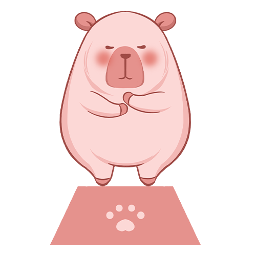 Zoo-Keycap-Blind Box-Capybara-Pink-Keycaps