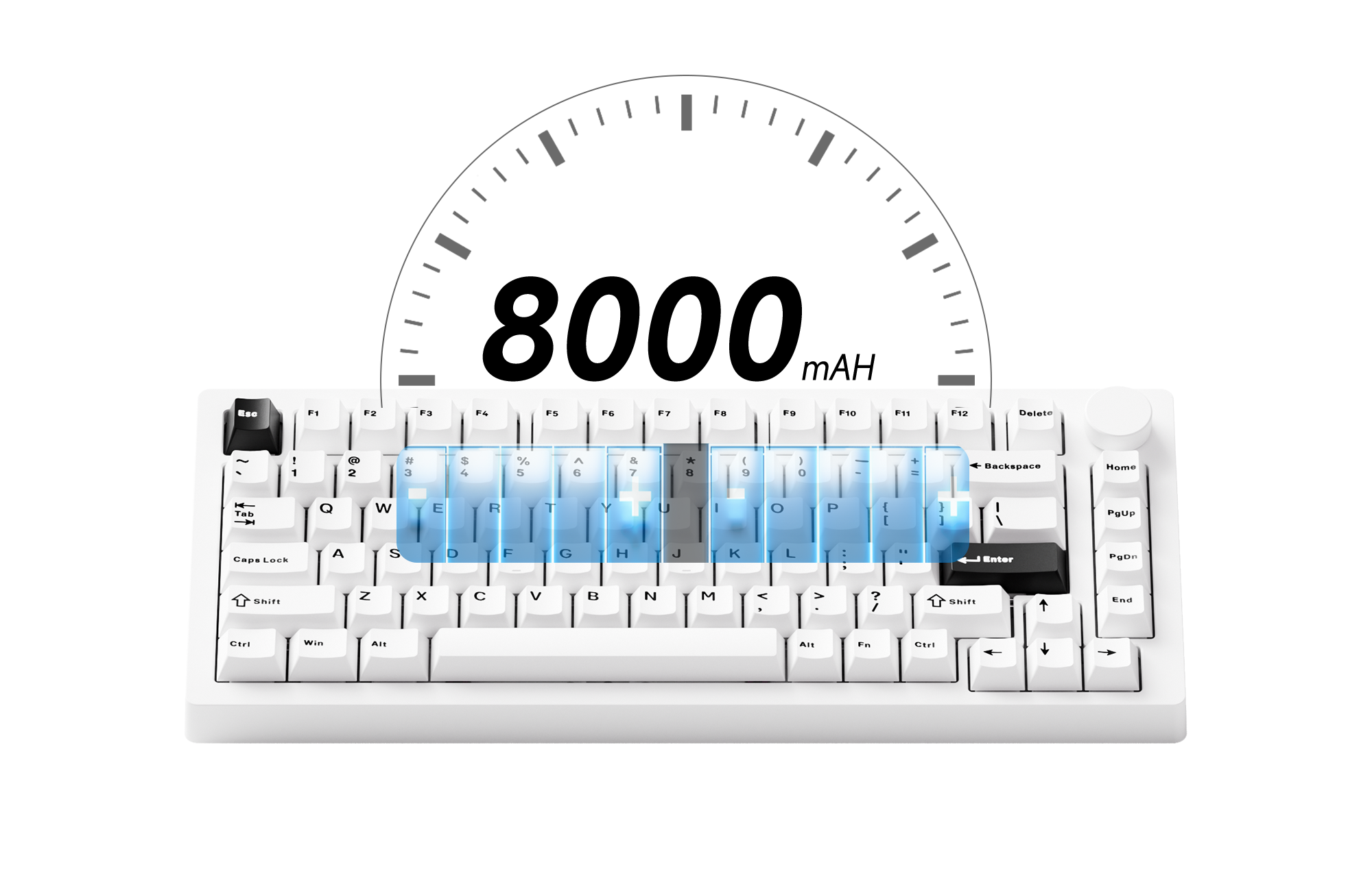 MonsGeek M1 V5 Black on White Quick Release Mechanical Keyboard (18)