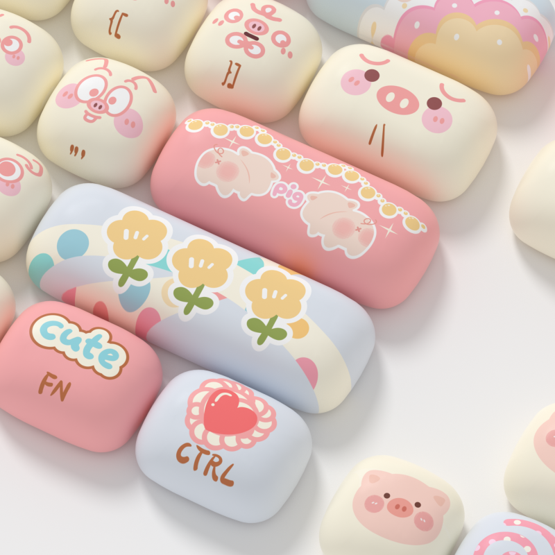 Piggy Party Keycap Set MonsGeek Detail 2 MonsGeek Piggy Party Keycap Set Detail 2