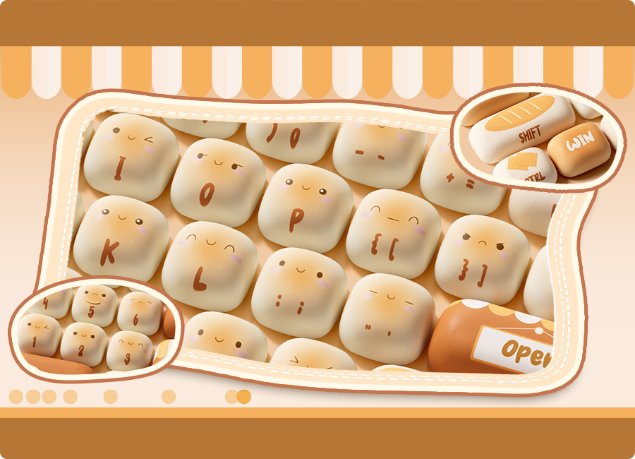 MonsGeek Piggy Party Keycap Set Detail 2