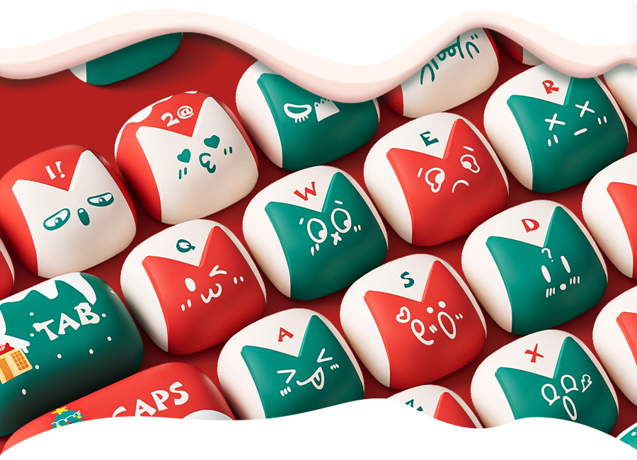 MonsGeek Piggy Party Keycap Set Detail 2